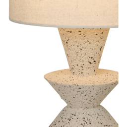 Lighting Collection Conway Natural Shade Stone Finish Table Ceramic Table Lamp - Size: 38 x 21 x 21cm - Multi - Wilko - thumbnail 5