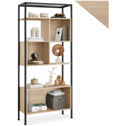 tectake Hastings 5 Shelf Oak Sonoma Shelving Unit - Brown - Wilko - thumbnail 3