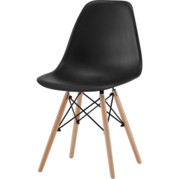 Comfy Living 4 Seater Round Dining Set White and Black - Wilko - thumbnail 4