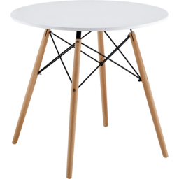 Comfy Living 4 Seater Round Dining Set White and Black - Wilko - thumbnail 5