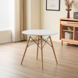 Comfy Living 4 Seater Round Dining Set White and Black - Wilko - thumbnail 7