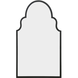 MirrorOutlet The Arcus Black Framed Arched Garden Wall Mirror 104 x 61cm - Size: 104 x 61 x 3cm - Wilko - thumbnail 1