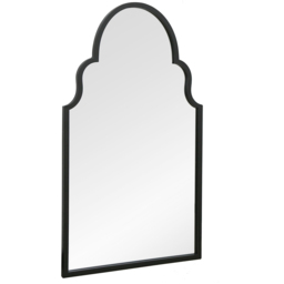 MirrorOutlet The Arcus Black Framed Arched Garden Wall Mirror 104 x 61cm - Size: 104 x 61 x 3cm - Wilko - thumbnail 4