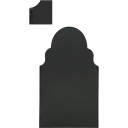 MirrorOutlet The Arcus Black Framed Arched Garden Wall Mirror 104 x 61cm - Size: 104 x 61 x 3cm - Wilko - thumbnail 5