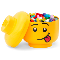 LEGO Silly Face large Storage Head - Size: 24 x 24 x 27.1cm - Yellow - Wilko - thumbnail 4