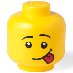 LEGO Silly Face large Storage Head - Size: 24 x 24 x 27.1cm - Yellow - Wilko - thumbnail 3