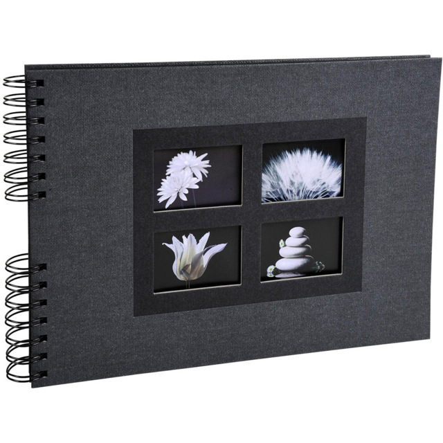 Exacompta Passion Black Spiral Photo Album 50 Sheets 100 Photos - Size: 3 x 22 x 32cm - Wilko - image 1