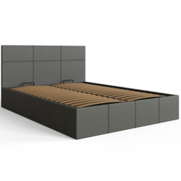 GFW King Size Grey Faux Leather End Lift Ottoman Bed with Bonnell Mattress - Wilko - thumbnail 4