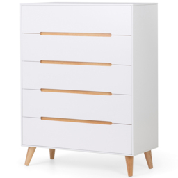Julian Bowen Alicia 5 Drawer Matt White Chest of Drawers - Wilko - thumbnail 3