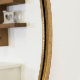Rowan Gold Round Wall Mirror 79 x 79cm - MirrorOutlet - Wilko - thumbnail 5