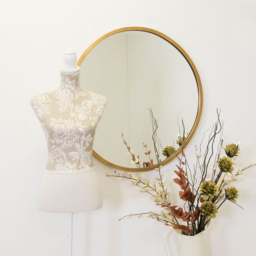 Rowan Gold Round Wall Mirror 79 x 79cm - MirrorOutlet - Wilko - thumbnail 6