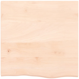 vidaXL 60 x 60 x 2cm Solid Oak Wooden Wall Shelf - Size: 2 x 60 x 60cm - Brown - Wilko - thumbnail 4