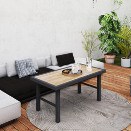 Outsunny Brown Wood Effect Garden Coffee Table - Size: 46 x 53 x 100cm - Wilko - thumbnail 5