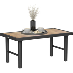 Outsunny Brown Wood Effect Garden Coffee Table - Size: 46 x 53 x 100cm - Wilko - thumbnail 3