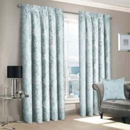 Intimates Iris Silver Tape Top Curtains 168 x 137cm - Size: W 168 x D 137cm - Wilko - thumbnail 1