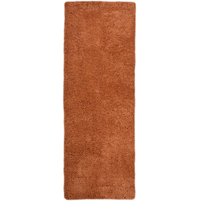 Homemaker Terracotta Snug Plain Shaggy Rug 80 x 150cm - Orange - Wilko - image 1