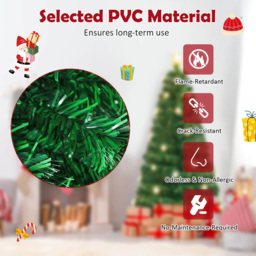 Costway Pre Lit Warm White Star Fibre Optic LED Artificial Christmas Tree 5ft - Green - Wilko - thumbnail 7