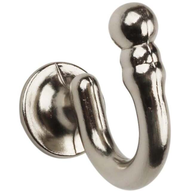 Pack of Two Cali Tie Back Hooks - Satin Silver - Size: 9 x 8.8 x 2 g - Wilko - image 1