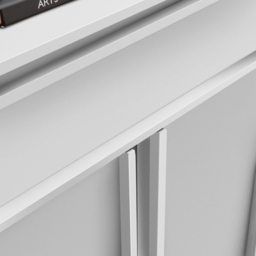 Furniturebox Sval 2 Door Single Drawer Off White Small Wooden Sideboard - Size: 40 x 80 x 40cm - Wilko - thumbnail 3
