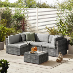 Furniturebox Windermere 4 Seater Grey Rattan Sofa Lounge Set - Wilko - thumbnail 7