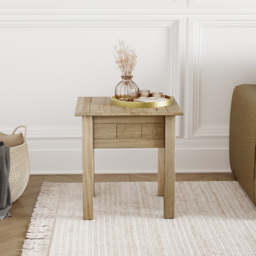 Vida Designs Panama Pine Lamp Table - Size: 50 x 50 x 52cm - Brown - Wilko - thumbnail 4