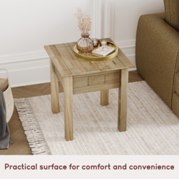 Vida Designs Panama Pine Lamp Table - Size: 50 x 50 x 52cm - Brown - Wilko - thumbnail 6
