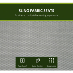 Outsunny 3 Seater Dark Grey Swing Chair with Canopy - Wilko - thumbnail 6