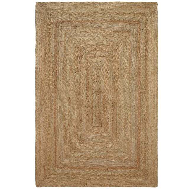 tectake Glim Jute Woven Rug 230 x 160 x 0.5cm - Size: 0.5 x 160 x 230cm - Brown - Wilko - image 1