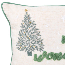 Winter Wonderland Cushion - Natural - Wilko - thumbnail 4