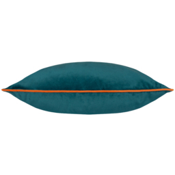 Paoletti Meridian Teal Tiger Velvet Cushion - Size: 55 x 55 cm - Multi - Wilko - thumbnail 3