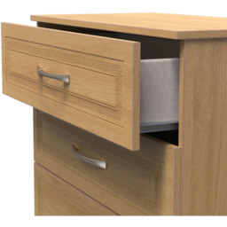 Crowndale Dorset 4 Drawer Modern Oak Chest of Drawers Ready Assembled - Wood - Wilko - thumbnail 6