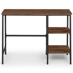Julian Bowen Tribeca 2 Shelves Walnut Desk - Size: 45 x 104 x 72cm - Black - Wilko - thumbnail 4