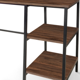 Julian Bowen Tribeca 2 Shelves Walnut Desk - Size: 45 x 104 x 72cm - Black - Wilko - thumbnail 7
