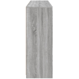 vidaXL 2 Door 12 Shelf Grey Sonoma Wooden Sideboard with LED Lights 3 Piece - Size: 100 x 37 x 142.5cm - Wilko - thumbnail 7