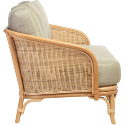 Desser Furniture Royal 3 Seater Roma Sage Natural Rattan Sofa - Brown - Wilko - thumbnail 6