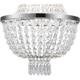 Cosylyte Adelle Clear 2-Tier Easyfit Classic Beaded Lamp Shade - Size: 15 x 33 x 33cm - n/a - Wilko - thumbnail 6