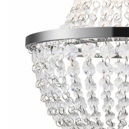 Cosylyte Adelle Clear 2-Tier Easyfit Classic Beaded Lamp Shade - Size: 15 x 33 x 33cm - n/a - Wilko - thumbnail 5