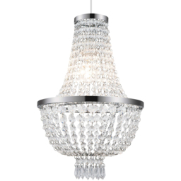 Cosylyte Adelle Clear 2-Tier Easyfit Classic Beaded Lamp Shade - Size: 15 x 33 x 33cm - n/a - Wilko - thumbnail 4