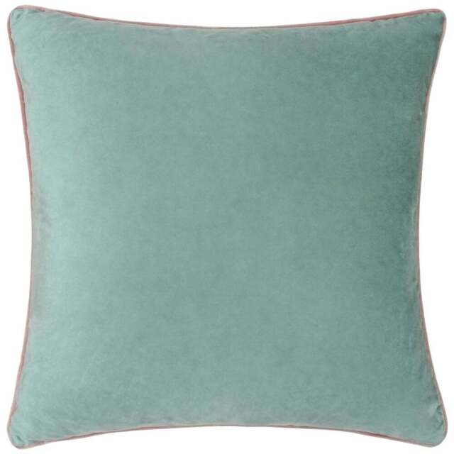 Paoletti Meridian Mineral Blush Velvet Cushion - Size: 55 x 55 cm - Multi - Wilko - image 1