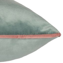 Paoletti Meridian Mineral Blush Velvet Cushion - Size: 55 x 55 cm - Multi - Wilko - thumbnail 4