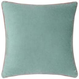 Paoletti Meridian Mineral Blush Velvet Cushion - Size: 55 x 55 cm - Multi - Wilko - thumbnail 1