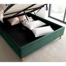 Kingham King Size Green Velvet Ottoman Bed - Bedmaster - Wilko - thumbnail 5