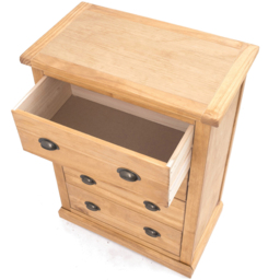 Cabinet Bits Lucca 4 Drawer Antique Wax Brass Cup Handle Chest of Drawers - Brown - Wilko - thumbnail 6