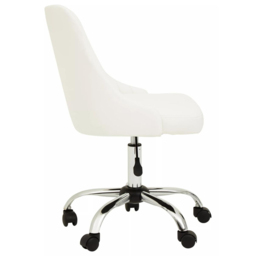 Interiors by Premier Brent Off White Swivel Home Office Chair - Size: 50 x 56 x 93cm - Multi - Wilko - thumbnail 6