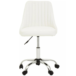 Interiors by Premier Brent Off White Swivel Home Office Chair - Size: 50 x 56 x 93cm - Multi - Wilko - thumbnail 5