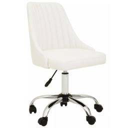 Interiors by Premier Brent Off White Swivel Home Office Chair - Size: 50 x 56 x 93cm - Multi - Wilko - thumbnail 3