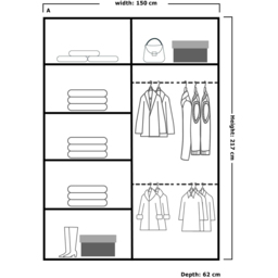 Sliding Wardrobes 4U 2 Sliding Door Grey Half Mirrored Wardrobe 150cm - Size: 2 Door - Wilko - thumbnail 6