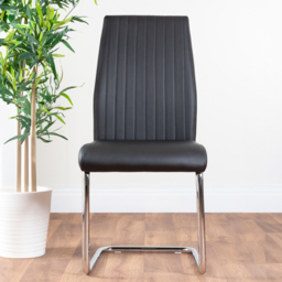 Furniturebox Elissa Fontana Marble Effect 2 Seater Round Dining Set White Black and Chrome - Wilko - thumbnail 5