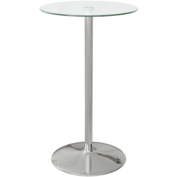 Portland 2 Seater Round High Top Bar Dining Table Clear - Wilko - thumbnail 3