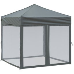 vidaXL 2 x 2m Anthracite Foldable Party Tent with Sidewalls - Grey - Wilko - thumbnail 3